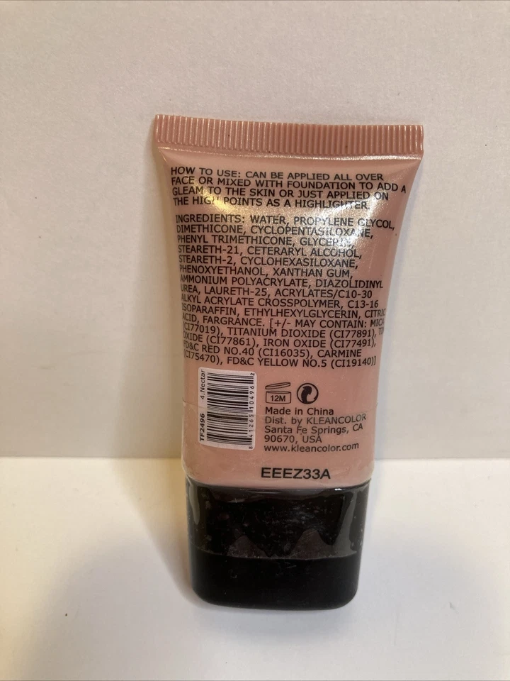 KleanColor Glam Gleam Liquid Glow Illuminator Shimmer Smooth NECTAR - Image 2 of 3