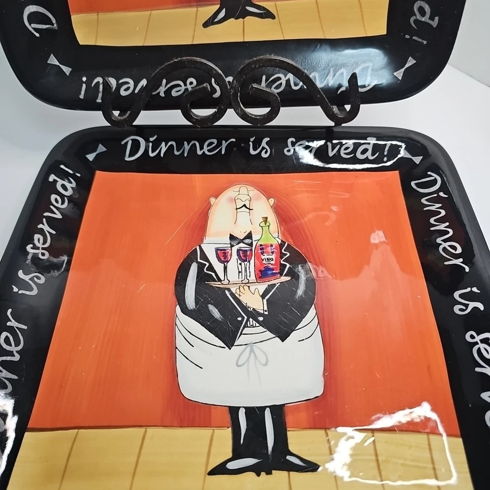 2 bandejas parpadejas internacionales certificadas para platos de cena Foto 4 de 4