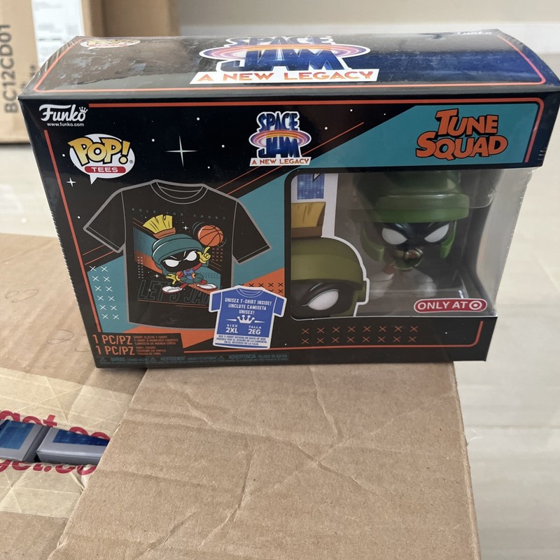 Funko Pop & Tee Space Jam 2 Marvin the Martian Metallic 2XL Target Exclusive NIB