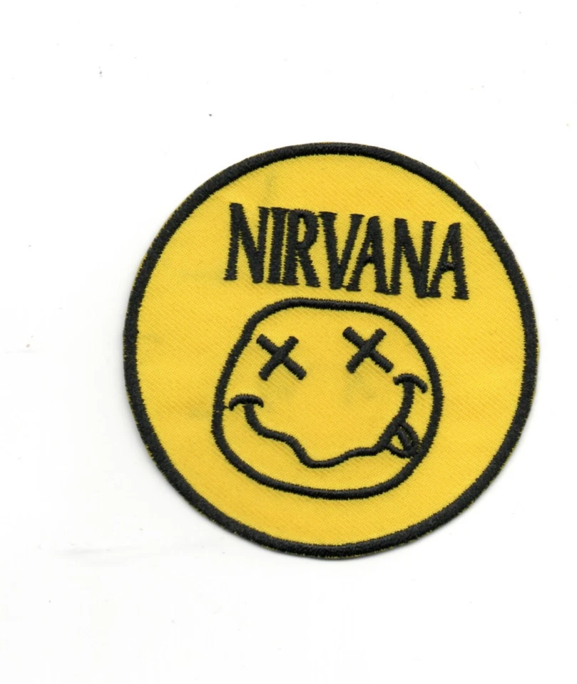 NIRVANA PATCH ECUSSON Patch thermocollant SMILE (fond jaune rond) - Photo 1/1