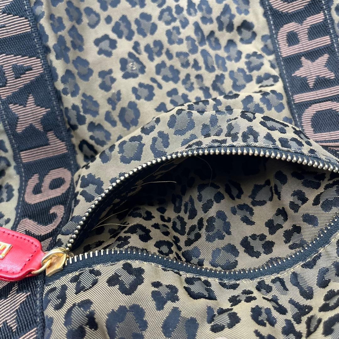 Fendi Leopard Pattern Boston Bag Large Capacity 1… - image 15
