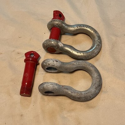 Lot Of 2 New WLL6-1/2T CE 7/8'' Clevis Shackle WLL 6.5 Ton Rigging Hardware