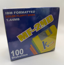 100 KHypermedia MF-2HD 3.5" Color Diskettes Floppy Disk IBM Formatted New