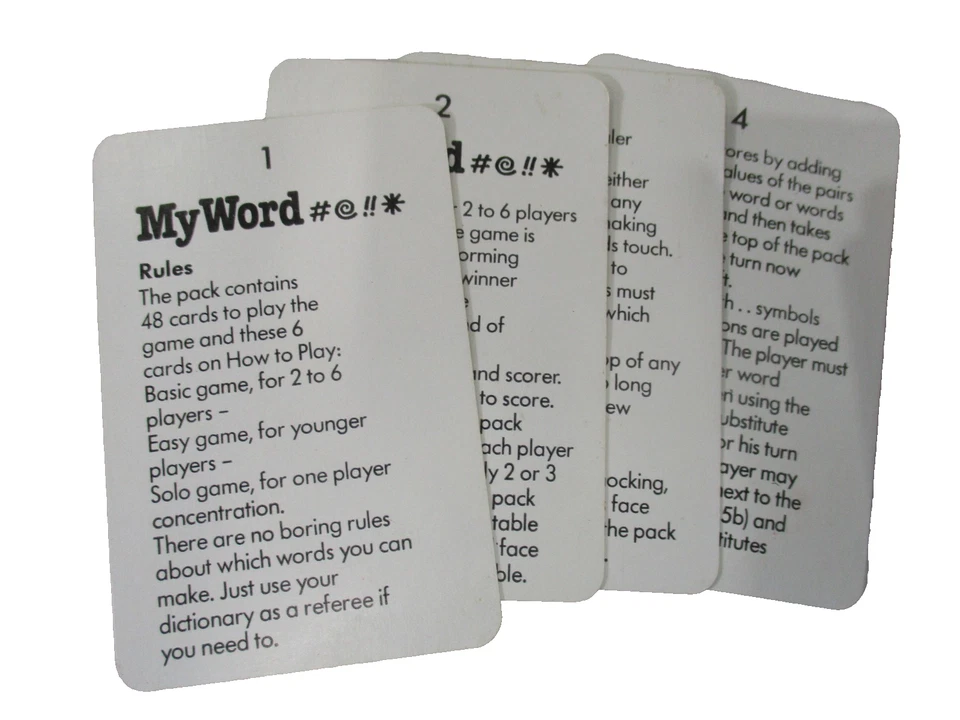 Waddingtons My Word Vintage Word Game The Last in Card Games 1-6 players 1980s - Image 2 of 4