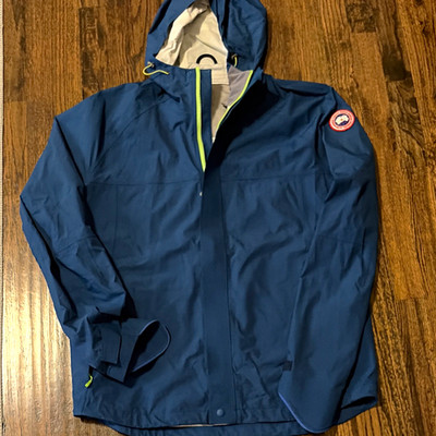 Canada Goose Alderwood Shell Men's Large Midblue Green Aster Rain Jacket 3100M