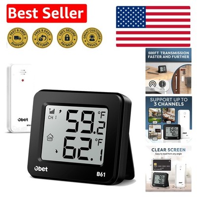 High Precision Wireless Thermometer for Indoor & Outdoor Use - 3 Sensor Capable