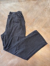 Lands  End Gray Pull On Pants Medium Pocket Waist 32  Inseam 27  High Rise