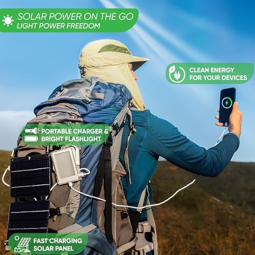 PRAANA Portable Solar Charger & Flashlight with 7W Panel – 3in1 Survival Kit | - Picture 4 of 7