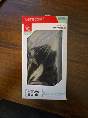 LETSCOM Universal Power Bank Portable Charger Black