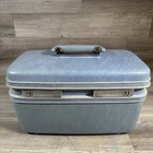 Vintage Samsonite Profile Case Luggage Makeup Train Baby Blue With Tray No Key