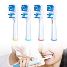 4Pcs Double Clean Brush Heads Fit Braun Oral-B Dual Electric Toothbrush Head