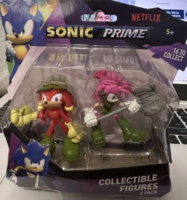 Sonic Prime Knuckles & Amy Rose 2.5  Figure 2-Pack Netflix Collectible