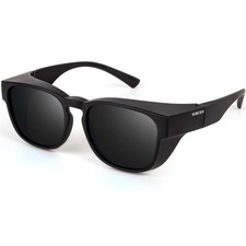 Polarized Fit Over Sunglasses: Wrap Around Over Glasses Sunglass for Men Wome...