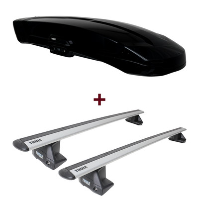 Dachbox Thule Vector L + Dachträger Thule WingBar EVO für Toyota Hilux N26 set