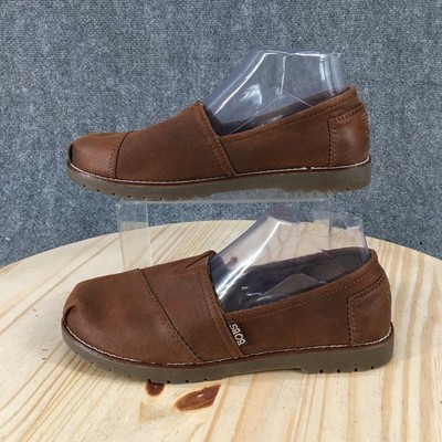 Skechers BOBS Shoes Womens 8.5 Chill Lugs-Urban Spell Slip On Loafers Brown