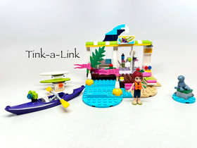 LEGO 41315 Heartlake Surf Shop Friends Set EC missing some stickers Kayak Mia