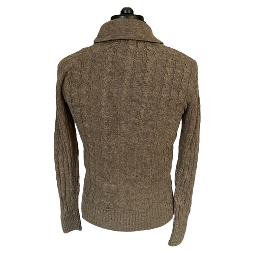 Suitsupply Linen Cotton Cardigan Sweater Beige Cable Knit Shawl Slim Men's Small - Picture 4 of 11