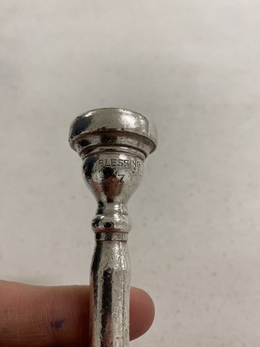 Vintage Blessing 7 Trumpet Mouthpiece Silver Plated NICE FREE SHIPPING !! - Picture 2 of 6