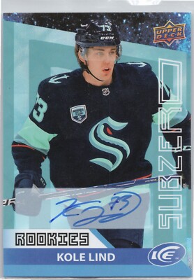 Kole Lind  2021-22 Upper Deck UD Subzero Rookies Auto #SZ-34 Kraken