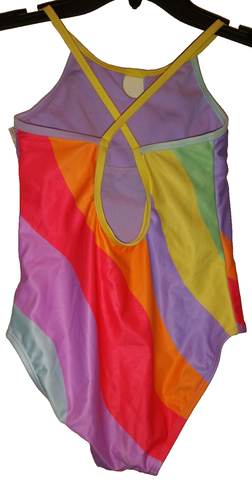 Wonder Nation Girls Wave Swimsuit With UPF 50+ 1-Piece Multicolor Size M (7-8) - Picture 5 of 5