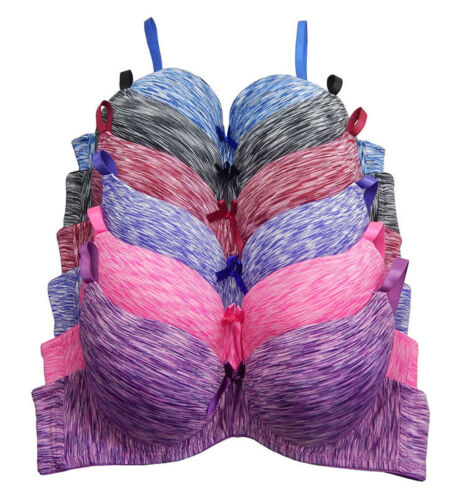 Lot 6 pcs Plus Size Full Cup Underwired Light Padded D/DD/DDD Bra - Picture 24 of 74