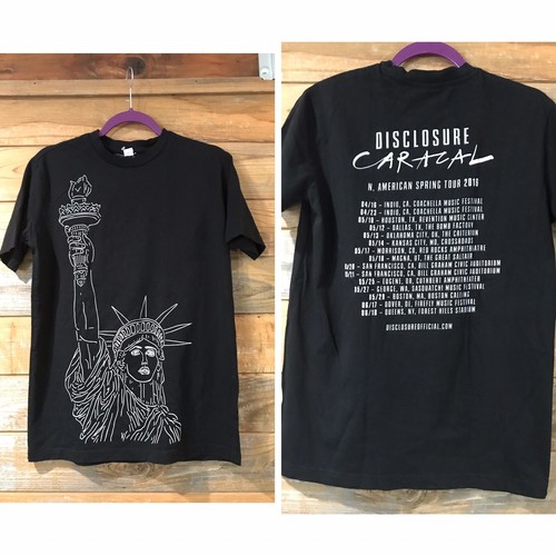 T-Shirt Disclosure-Caracal Tour 2016 Freiheitsstatue Konzertband Unisex SM