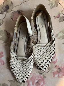 womens white leather slip ons
