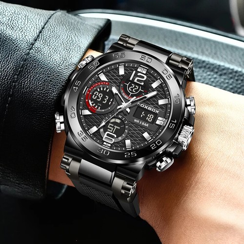 LIGE Fashion Military Watches For Men Luxury Original Sports Chronograph Man - Picture 21 of 30