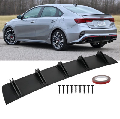 For Kia Forte Stinger GT Rear Diffuser 5-Fins Bumper Splitter Spoiler Chin Lip