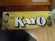 VINTAGE 50s KAYO SODA POP BOXER SIGN