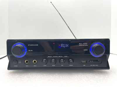 auna AV2-CD608BT amplificateur HiFi Stéréo 4 x 100 W RMS BT Dig-Opt-In