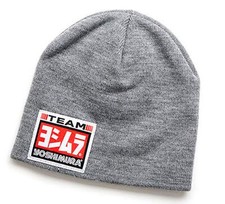 Yoshimura Logo Team Mütze Beanie Wintermütze grau