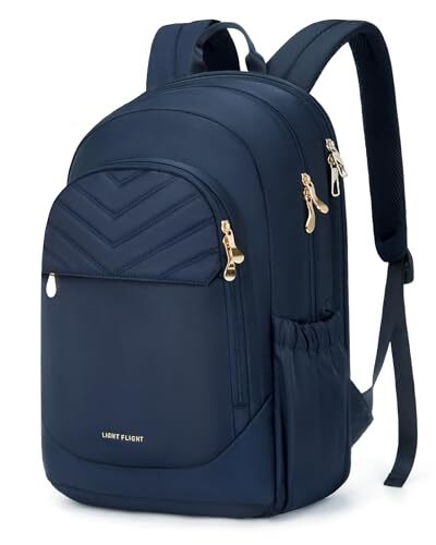 Stylish Women's Travel Backpack with USB Port Fits 15.6 Laptop 03-Blue-image