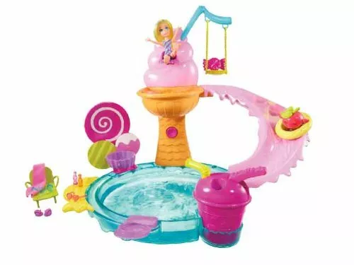 NEW Polly Pocket Ice Cream Water Park Swimming Pool RARE