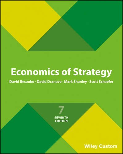 Economics Of Strategy, Besanko, Dranove, Shanley, Schaefer 9781119378761 New+=