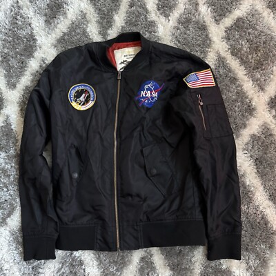NASA 100th Space Shuttle Mission Bomber Jacket Mens Sz Small Asstseries