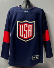 Authentic 2016 Team USA 2016 World Cup Of Hockey Jersey Men's SZ: S Blue - Used