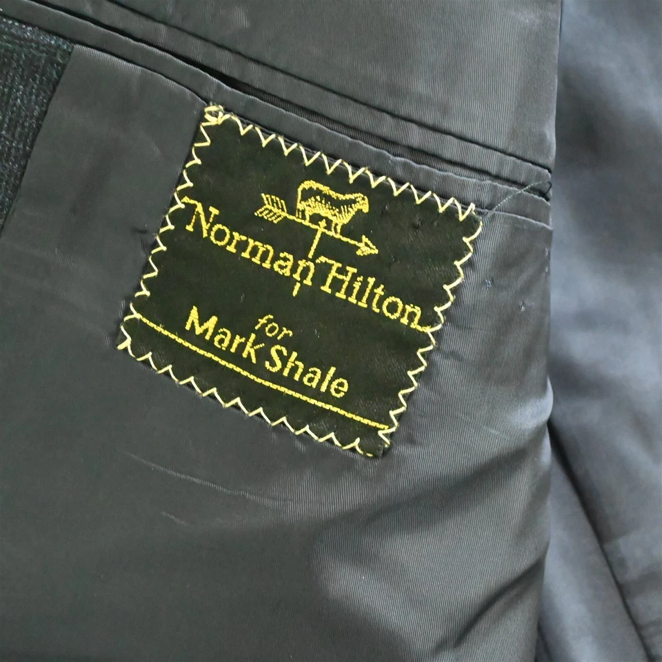 De Colección Horman Hilton 43R 44R 32x32 Azul Glenn Cuadros Lana Hombres Chaqueta Pantalones Traje Foto 4 de 4