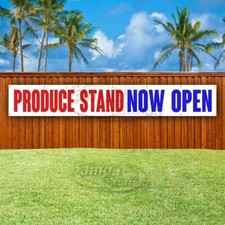 PRODUCE STAND NOW OPEN Advertising Vinyl Banner Flag Sign LARGE HUGE XXL SIZE