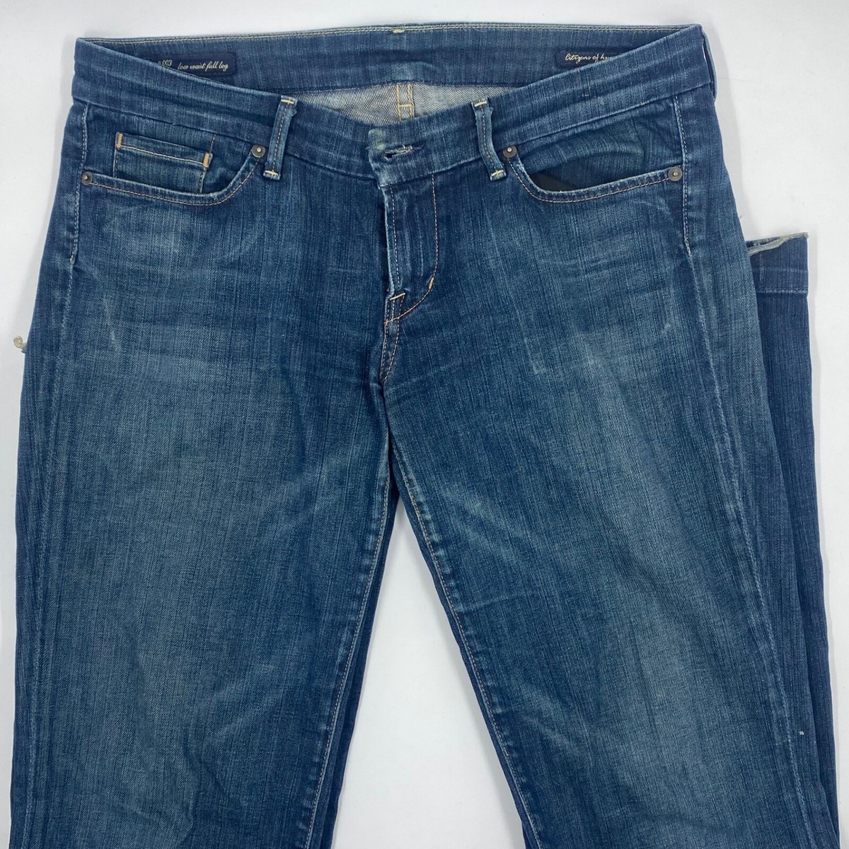 Citizens Of Humanity Womens Jeans Low Waist Blue Denim Size Citizens Of Humanity Womens Jeans Low Waist Blue Denim Size
