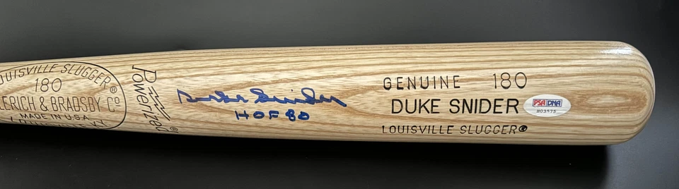 Duke Snider SIGNED Bat Louisville Slugger HOF 80 LA Dodgers PSA/DNA AUTOGRAPHED - Image 2 of 4