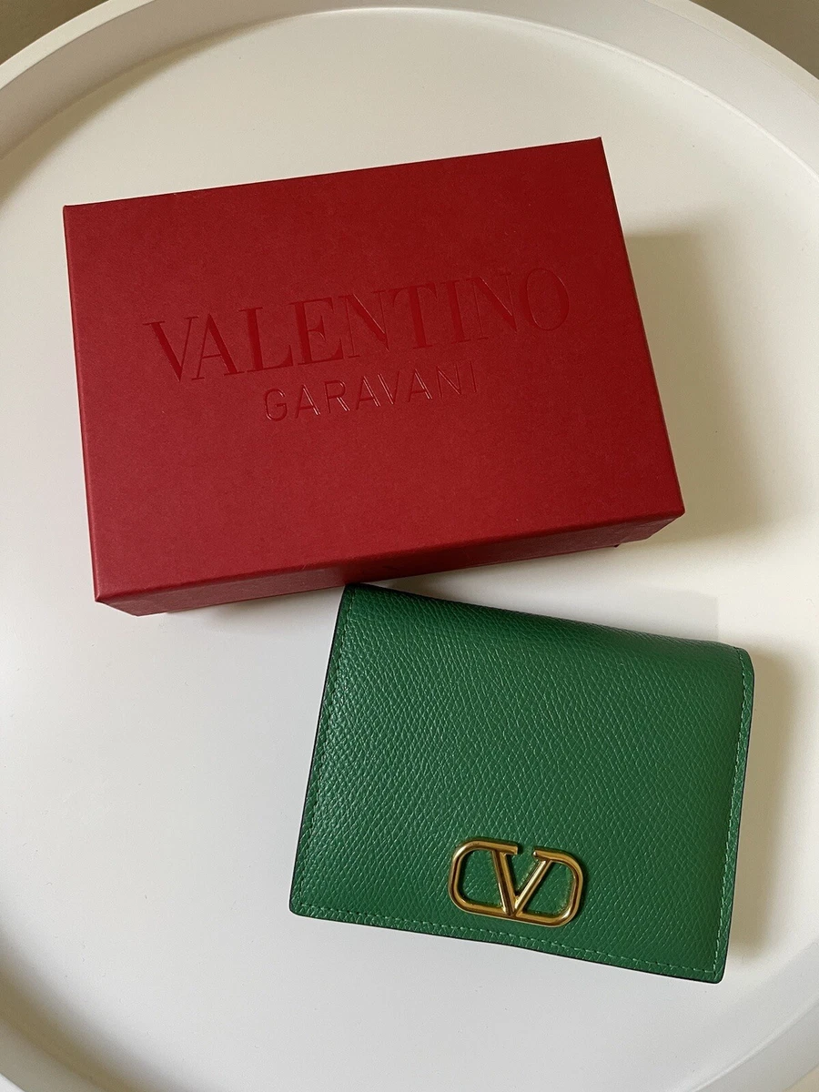 Valentino Garavani V-logo Authentic Pebbled wallet women price $570) | eBay