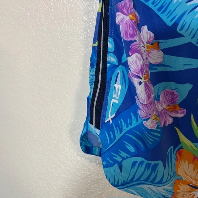 Falda RLX Ralph Lauren Mujer Pequeña Skort Azul Verde Floral Elastizada Atlética Foto 3 de 4