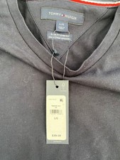 Men's Tommy Hilfiger Short-Sleeve Stretch Slim Fit T-Shirt Large Dark Navy Blue