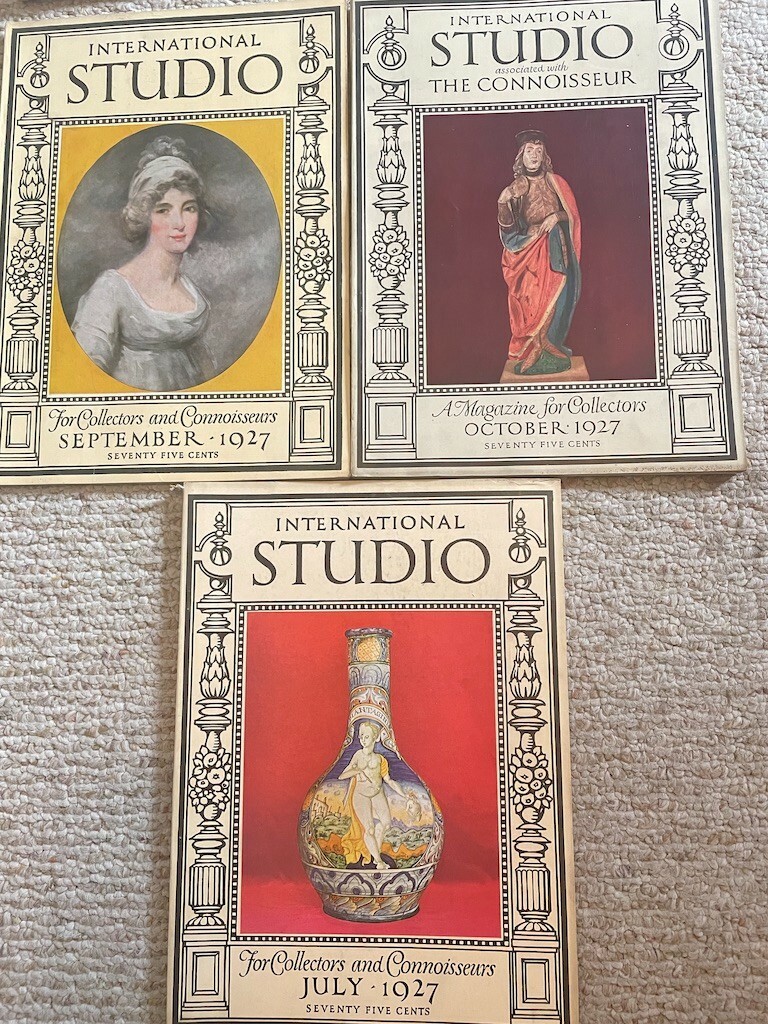 Lot Of 3 Antique International Studio Art Magazines 1921 September