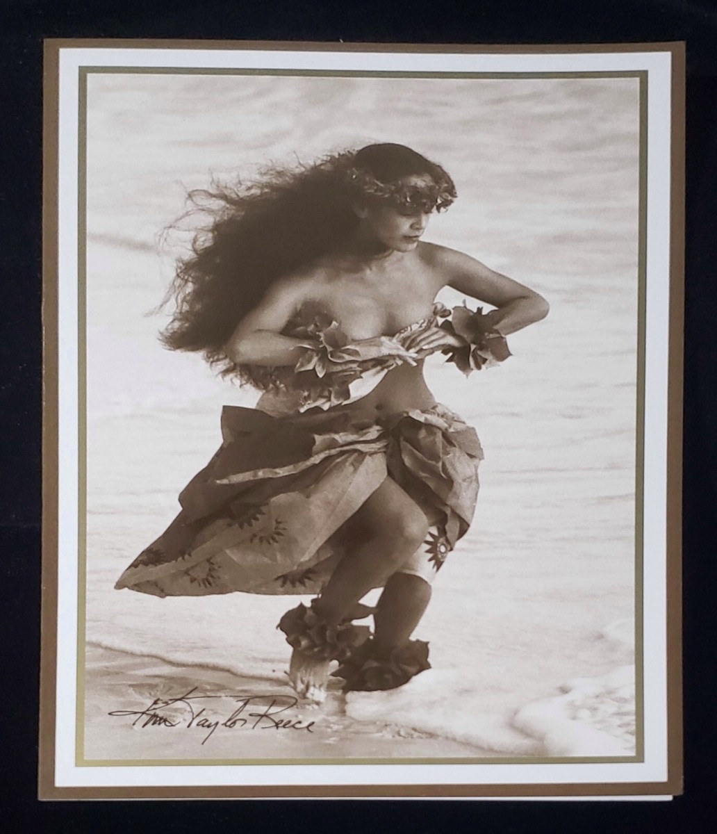 Set of 5 Frameable Hawaiian Hula Kahiko Kim Taylor Reece Art