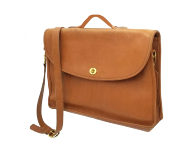 Coach D4C-5265 Vintage Lexington Saddle Brown Leather Briefcase