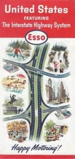1964 ESSO HUMBLE Road Map UNITED STATES Route 66 Interstate Highways Code P264