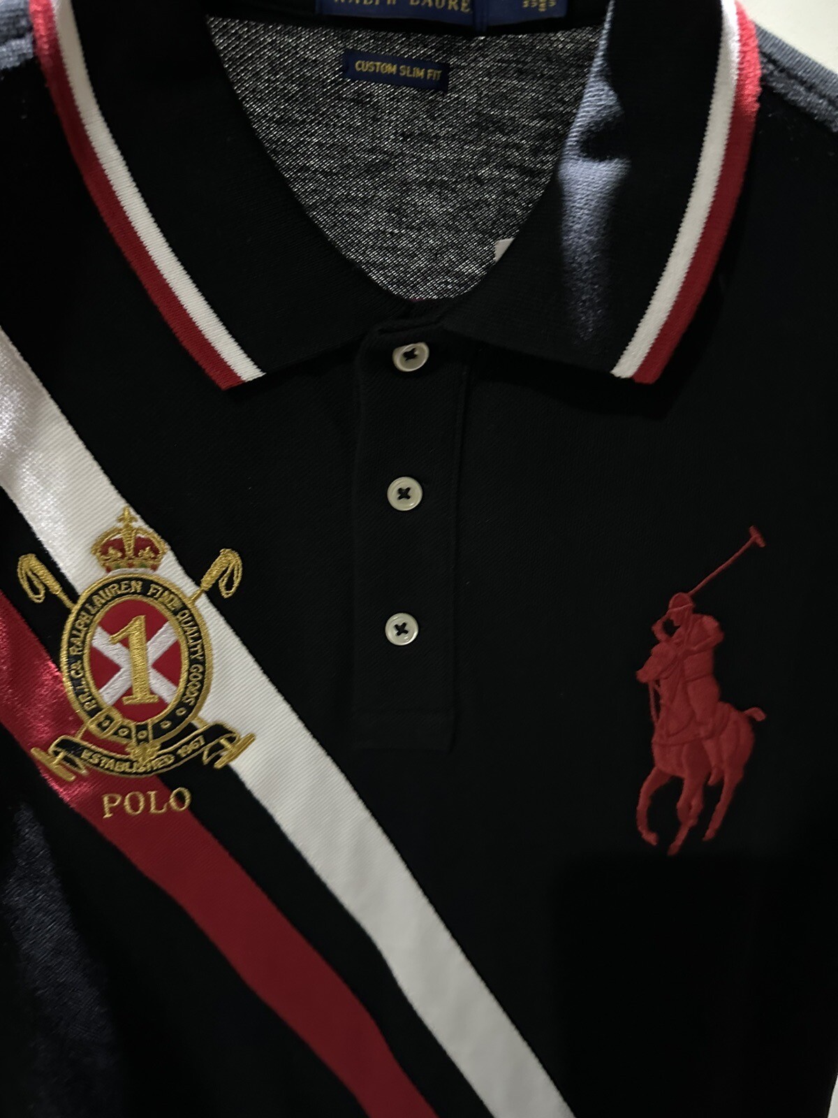 Ralph Lauren Men’s Polo Shirt - Size Medium - Custom Slim Fit - RRP = £110 image 2