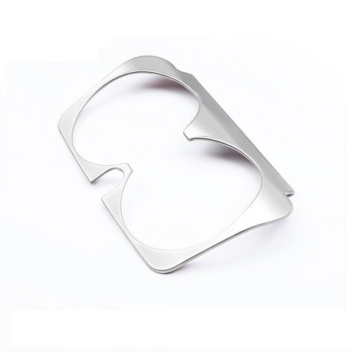 Sliver Steel Middle Console Water Cup Frame Trim 1PCS For Benz C-Class 2015-2021 - Foto 5 di 10